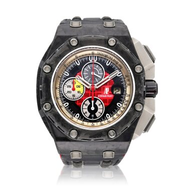 View full screen - View 1 of Lot 37. Reference 26290IO.OO.A001VE.01 Royal Oak Offshore Grand Prix | A limited edition carbon fiber and titanium chronograph wristwatch with date, Circa 2010.