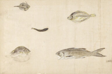 View full screen - View 1 of Lot 185. Various | Seven paintings and three woodblock prints | Edo - Meiji period, 19th century.