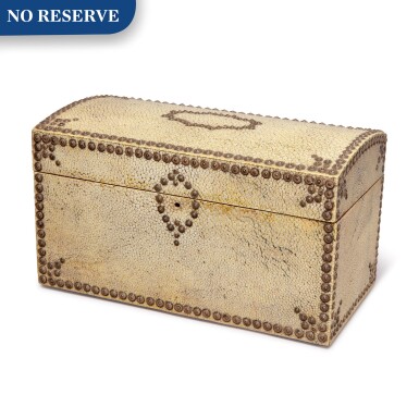 View full screen - View 1 of Lot 385. Victorian Metal-Mounted Shagreen Oblong Box, England, circa 1830.