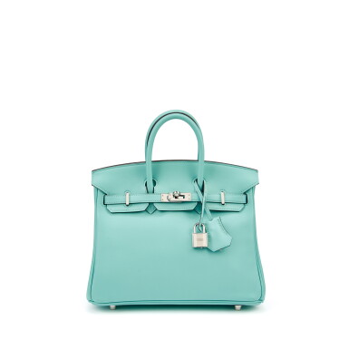 View full screen - View 1 of Lot 7745. Bleu Atoll Swift Birkin 25 Palladium Hardware, 2015.