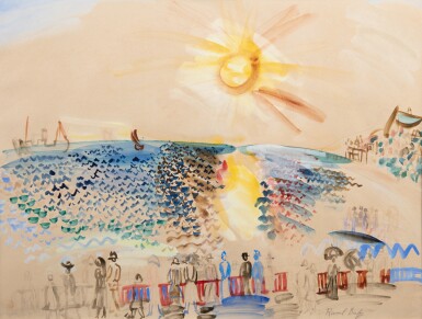 View full screen - View 1 of Lot 103. La promenade à Sainte-Adresse.