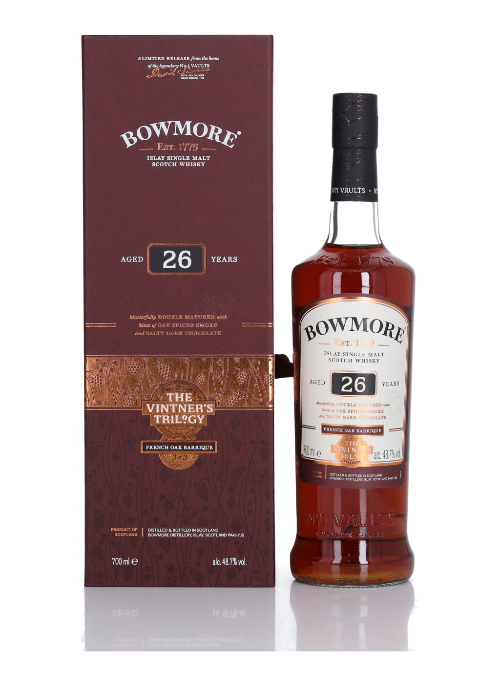 View full screen - View 1 of Lot 95. Bowmore The Vintner's Trilogy French Oak Barrique 26 Year Old 48.7 abv NV (1 Bottle 70cl).