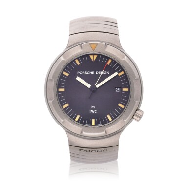 View full screen - View 1 of Lot 472. Reference 3504-001 Porsche Design Ocean 2000 | An aluminum bracelet watch with date, Circa 1993.