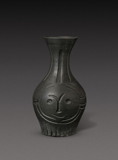 View full screen - View 1 of Lot 21. Visage gravé noir (A. R. 210).