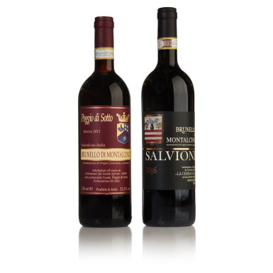 View full screen - View 1 of Lot 551. Mixed Case of Brunello di Montalcino by Giulio Salvioni and Poggio di Sotto (2 BT).