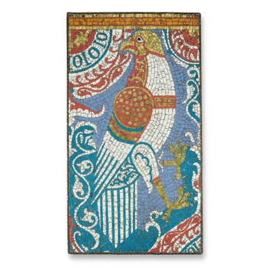 View full screen - View 1 of Lot 140. A Mosaic Panel of a Bird of Prey.