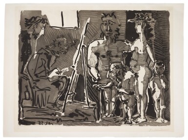 View full screen - View 1 of Lot 426. PABLO PICASSO | VARIATION SUR LE THÈME DE LAS MENINAS: VISITEURS À L'ATELIER (B. 770; BA. 920).