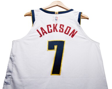 View full screen - View 1 of Lot 60. Reggie Jackson ‘Christmas Day’ Denver Nuggets 2023-2024 Game Worn Association Edition Jersey .