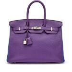 Ultraviolet and Bleu Hydra Clemence Custom Birkin 35 Palladium Hardware, 2012