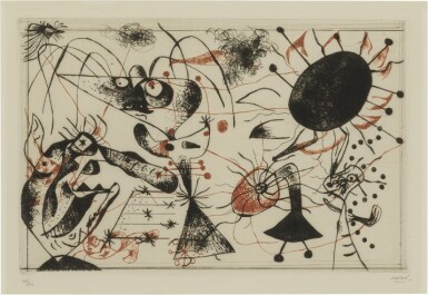 View full screen - View 1 of Lot 21. Série noire et rouge: one plate (Dupin 35).