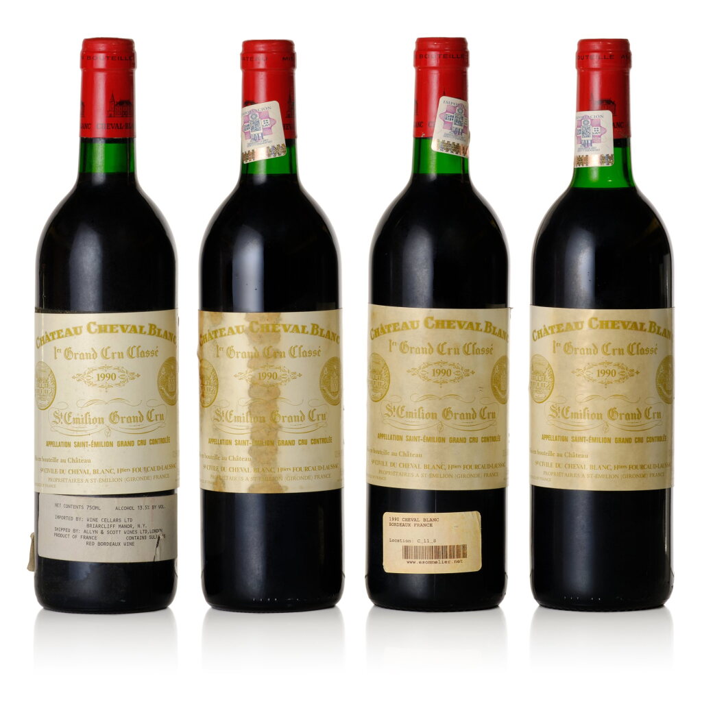 View full screen - View 1 of Lot 47. Château Cheval Blanc 1990 (4 BT).