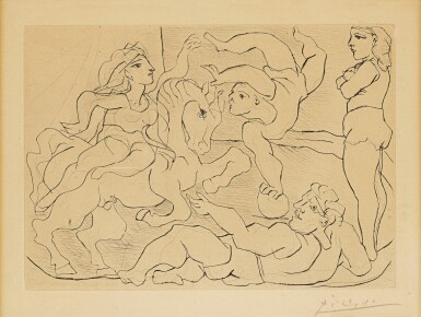 View full screen - View 1 of Lot 133. Le Cirque. Répétition (Bloch 205; Baer 385).