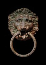 A Large Roman Bronze Lion-head Handle, circa 2nd/3rd Century A.D.