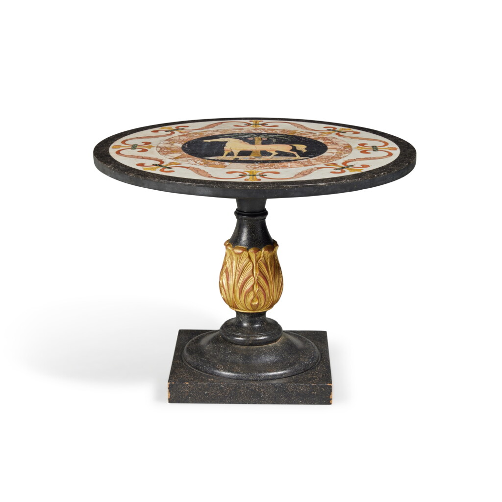 View full screen - View 1 of Lot 557. A Circular Specimen Marble Table Top by J. Darmanin & Sons, Malta, Mid-19th Century.