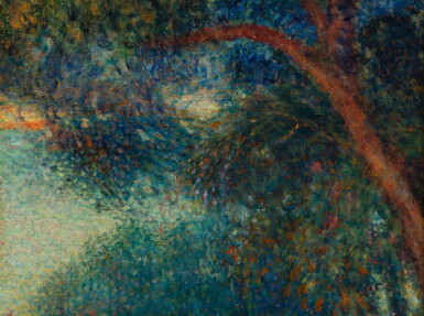 View full screen - View 1 of Lot 327. Saule pleureur près d'une rivière (fragment).