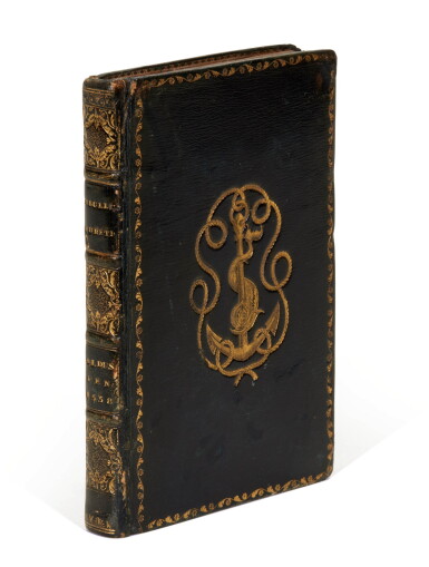 View full screen - View 1 of Lot 253. Tibullus, Opera, Venice, Paolo Manuzio, 1558, morocco gilt by Storr of Grantham, Syston Park copy.