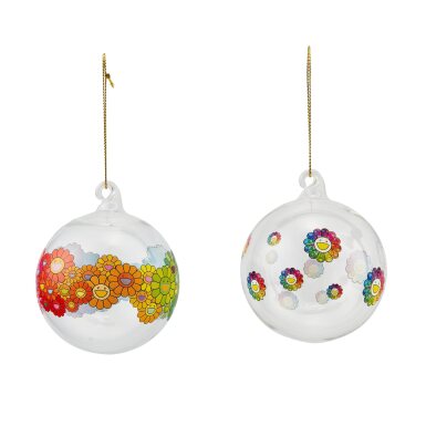 View full screen - View 1 of Lot 8181. A set of two Christmas ornaments, Made in collaboration with Takashi Murakami, Circa 2021 | 宇舶 | 一套兩件聖誕裝飾,與村上隆合製,約2021年製.