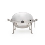 An Edwardian silver revolving warming dish, Mappin & Webb, Sheffield, 1901