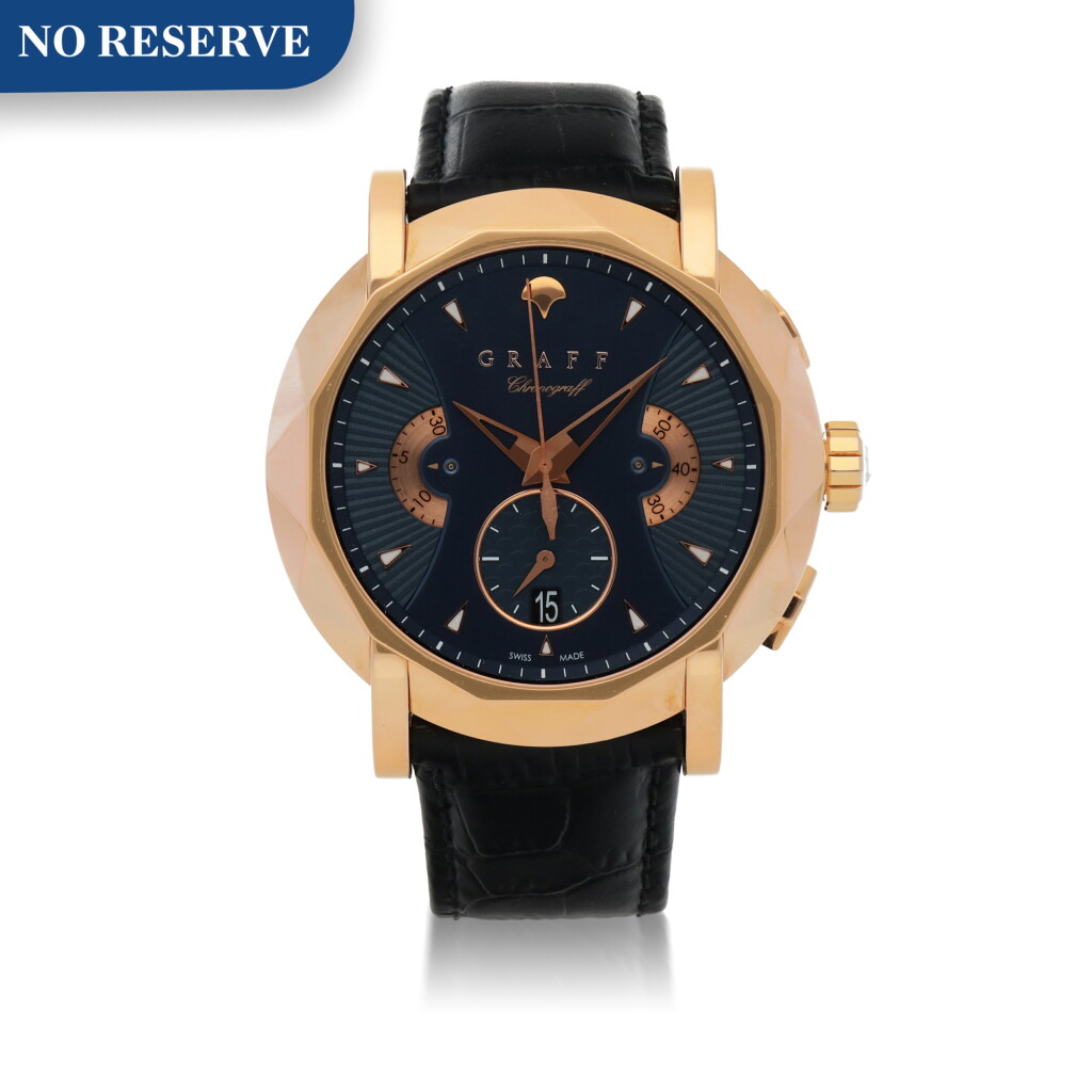 View full screen - View 1 of Lot 402. CHRONOGRAFF, REF CG45PG LIMITED EDITION PINK GOLD CHRONOGRAPH WRISTWATCH WITH DATE CIRCA 2012.