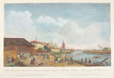 View full screen - View 1 of Lot 30. MATTHIAS GOTTFRIED EICHLER | View of the Moscow Kremlin and View of the Winter Palace from Vasilievsky Island.