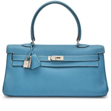 View full screen - View 1 of Lot 81. Bleu Jean Clémence JPG Shoulder Kelly 42 Palladium Hardware, 2011.