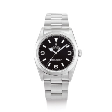 View full screen - View 1 of Lot 2073. ROLEX | EXPLORER, REFERENCE 14270 A STAINLESS STEEL WRISTWATCH WITH BRACELET, RETAILED BY VAN CLEEF & ARPELS, CIRCA 1995" | 勞力士 | Explorer 型號14270 精鋼鏈帶腕錶,由Van Cleef & Arpels發行,錶殼編號W861488,約1995年製".