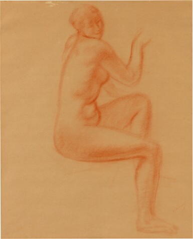 View full screen - View 1 of Lot 264. Sans titre (Nu : Femme assise).