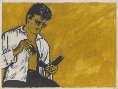 View full screen - View 1 of Lot 199. POPIÓL I DIAMENT / ASHES AND DIAMONDS (1958) ORIGINAL ARTWORK FOR THE BRITISH ACADEMY CINEMA POSTER.