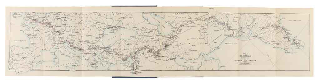 View full screen - View 1 of Lot 66. MITFORD, EDWARD LEDWICH | A Land March from England to Ceylon Forty Years Ago. London: W.H. Allen, 1884.