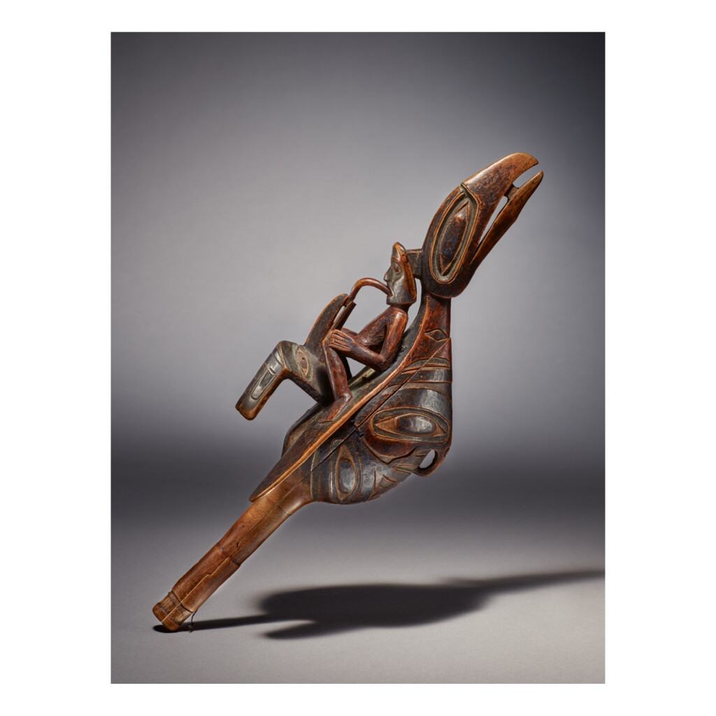 View full screen - View 1 of Lot 55. TSIMSHIAN RAVEN RATTLE.