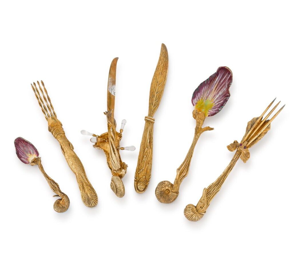 View full screen - View 1 of Lot 55. Salvador Dali - Cutlery Set comprised of six pieces - 1957 .