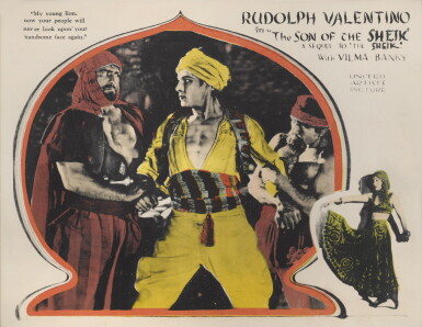 View full screen - View 1 of Lot 141. Son of the Sheik (1926), lobby card, US.