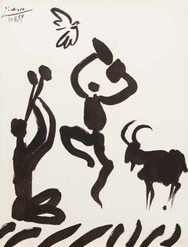 View full screen - View 1 of Lot 81. Faune et le bouc .