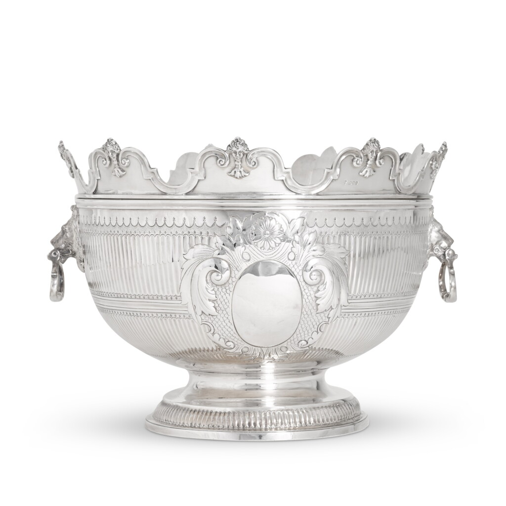 View full screen - View 1 of Lot 182. A large Victorian silver monteith, Charles Stuart Harris, London, 1881.