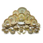 A yellow-ground famille-rose service, Late 19th / early 20th century | 十九世紀末 / 二十世紀初 黃地粉彩「萬壽無疆」瓷一組 《大清光緒年製》、《光緒年製》款