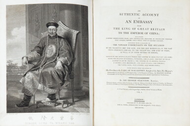 View full screen - View 1 of Lot 61. An authentic account of an embassy... to the Emperor of China. LOndres, 1797. 3 vol. Edition originale.