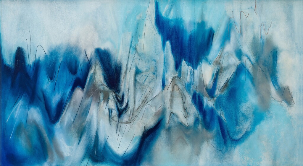 View full screen - View 1 of Lot 1031. Lalan 謝景蘭 | Les ombres bleu les monts bleu 藍色陰影 藍色群山.