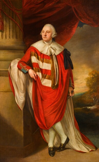 View full screen - View 1 of Lot 433. Portrait of Charles Marsham, 2nd Earl of Romney (1777–1845).