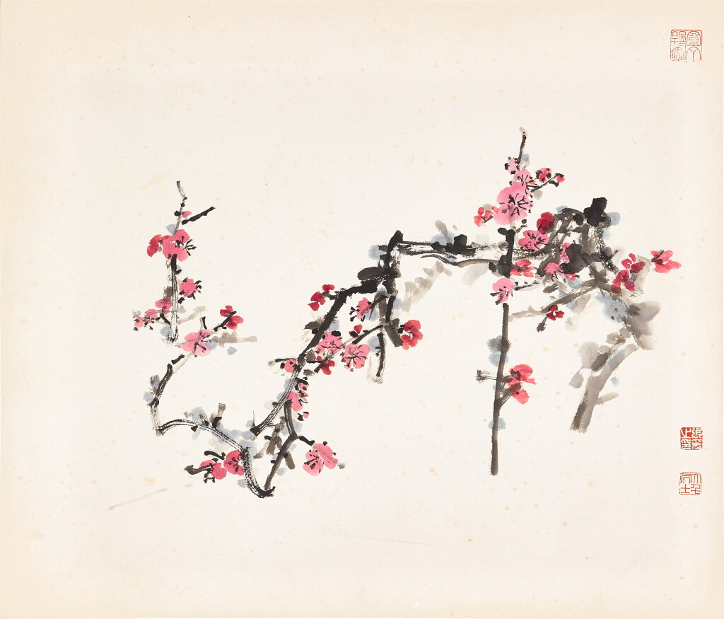 View full screen - View 1 of Lot 9006. 張大千 紅梅 | Zhang Daqian, Red Plum Blossoms.
