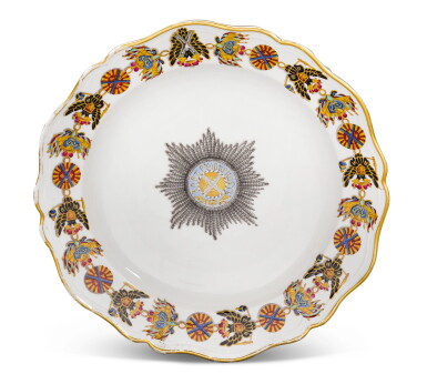 View full screen - View 1 of Lot 116. A Porcelain Soup Plates from The Order of Saint Andrew Service, Gardner Porcelain Factory, Verbilki, 1778-1780.