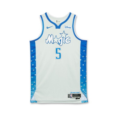 View full screen - View 1 of Lot 4. Paolo Banchero Orlando Magic 2025-2026 Game Worn City Edition Jersey.