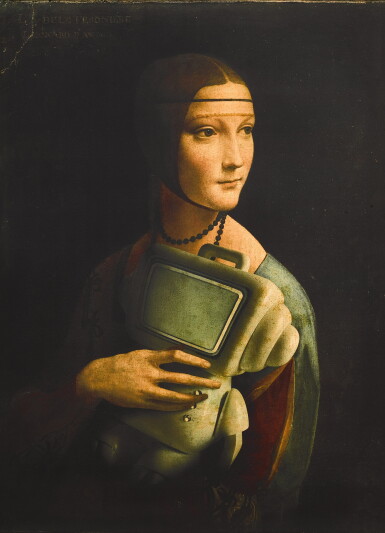 View full screen - View 1 of Lot 1306. Agan Harahap 阿甘 · 哈拉哈坡 | The Lady With An Ermine (Leonardo Da Vinci) 抱銀貂的女子(達文西).