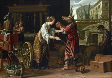 View full screen - View 1 of Lot 209. JAN TENGNAGEL | CIRCE WITH ODYSSEUS.