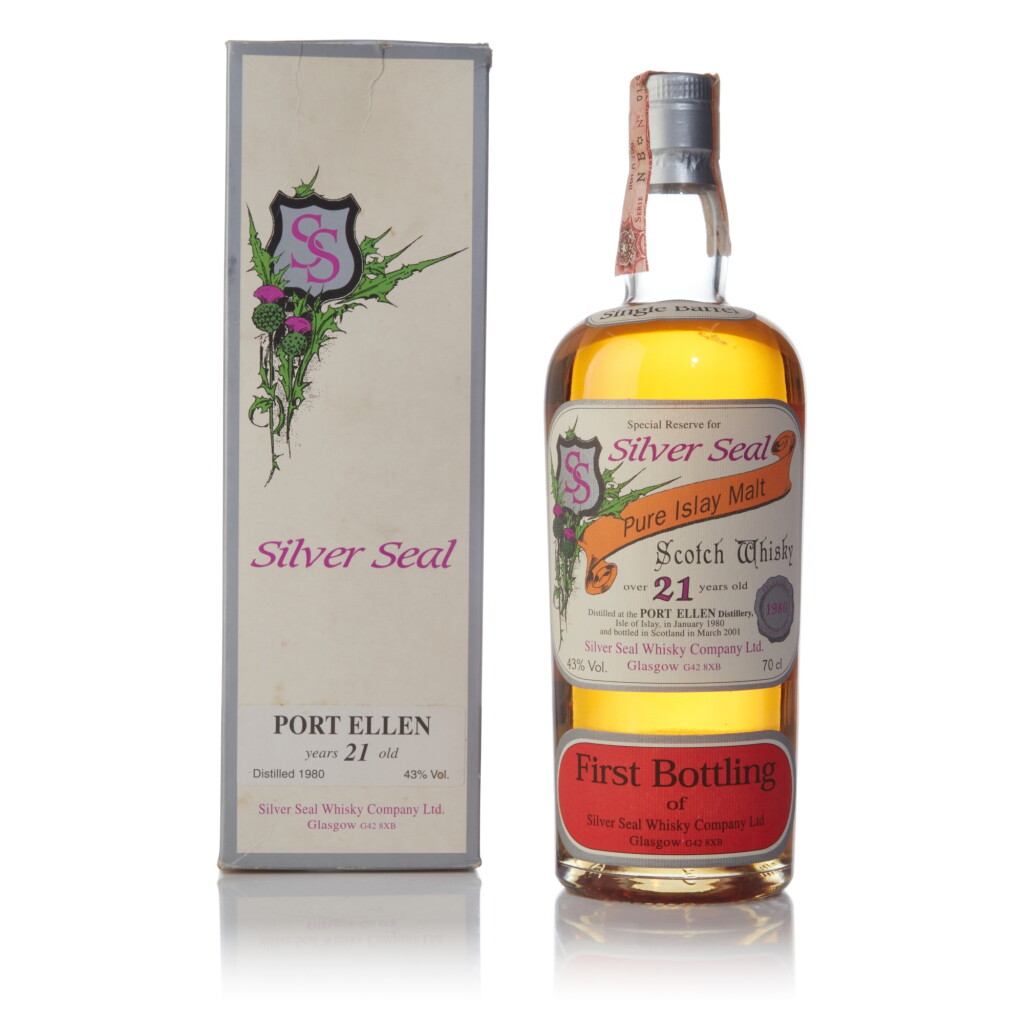 View full screen - View 1 of Lot 252. Port Ellen Silver Seal 21 Year Old 43.0 abv 1980 (1 BT 70cl).
