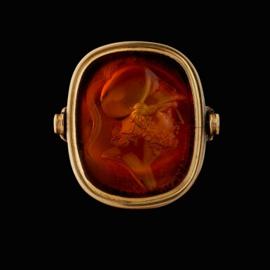 View full screen - View 1 of Lot 290. Intaglio with the Head of Antipater.