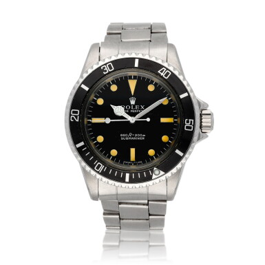 View full screen - View 1 of Lot 29. Submariner, Ref. 5513 Stainless steel wristwatch with bracelet Circa 1972.