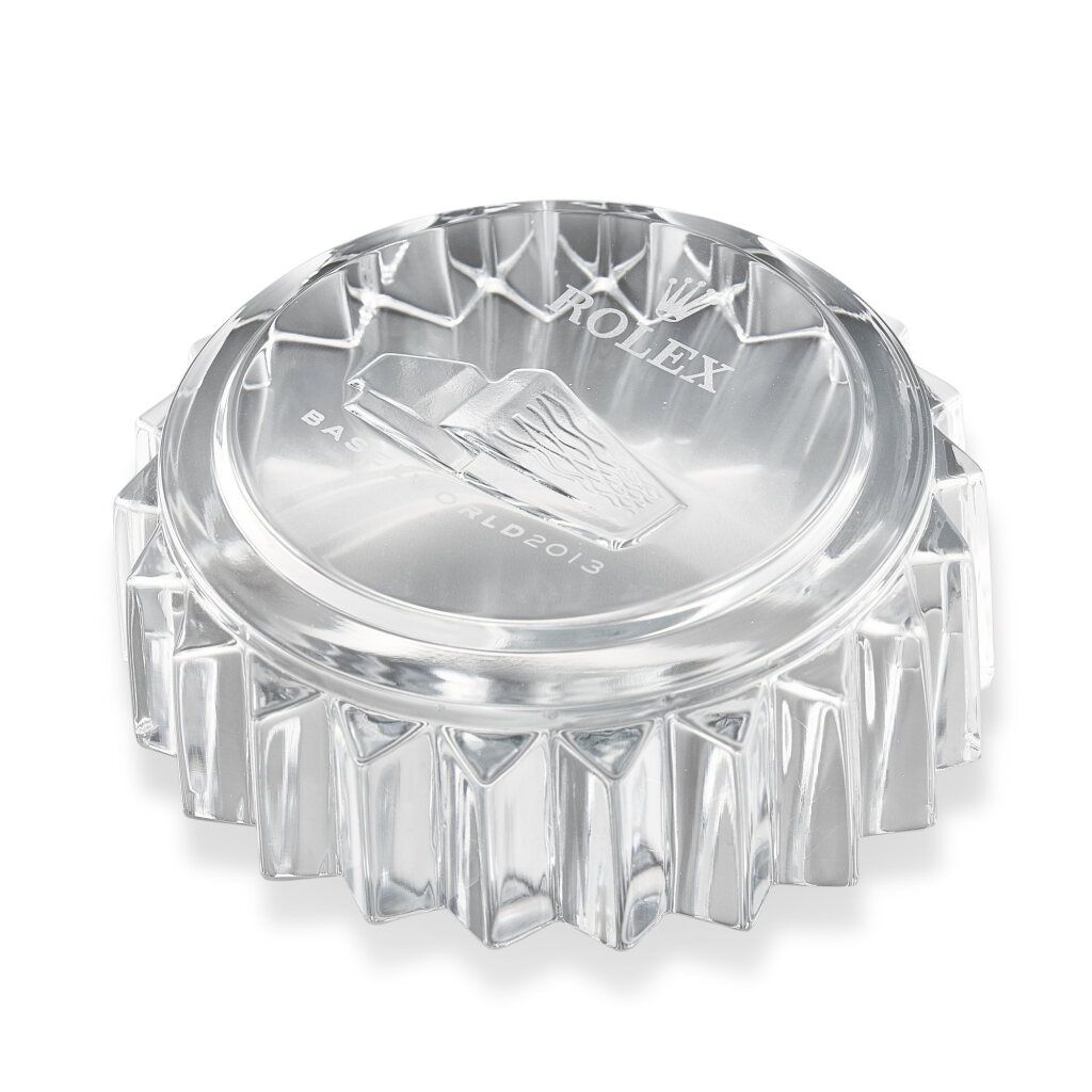 View full screen - View 1 of Lot 8192. A crystal paperweight, Made for Baselworld 2013 | 勞力士 水晶紙鎮,為 Baselworld 2013 而製.