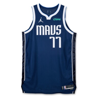 View full screen - View 1 of Lot 37. Luka Doncic Dallas Mavericks 2023-2024 Kia NBA Tip-Off Game Worn Away Jersey.