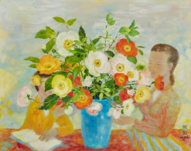 View full screen - View 1 of Lot 60. Le Pho 黎譜 | Le Vase Bleu 藍色花瓶.