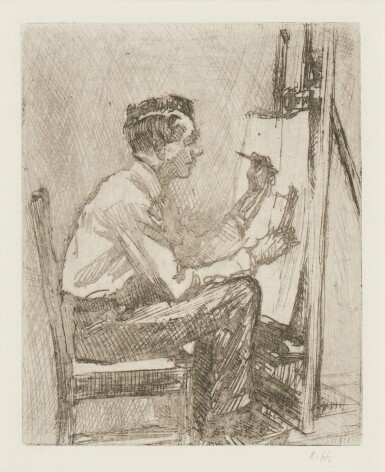 View full screen - View 1 of Lot 7. Portrait of Walter Tittle (Levin 51; Not in Zigrosser).